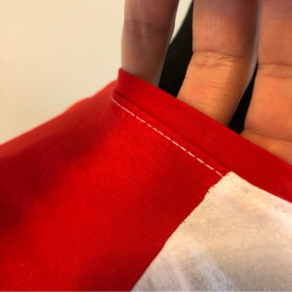 Womens Stranger Things Red White tie front short sleeve t-shirt size S - Picture 7 of 12